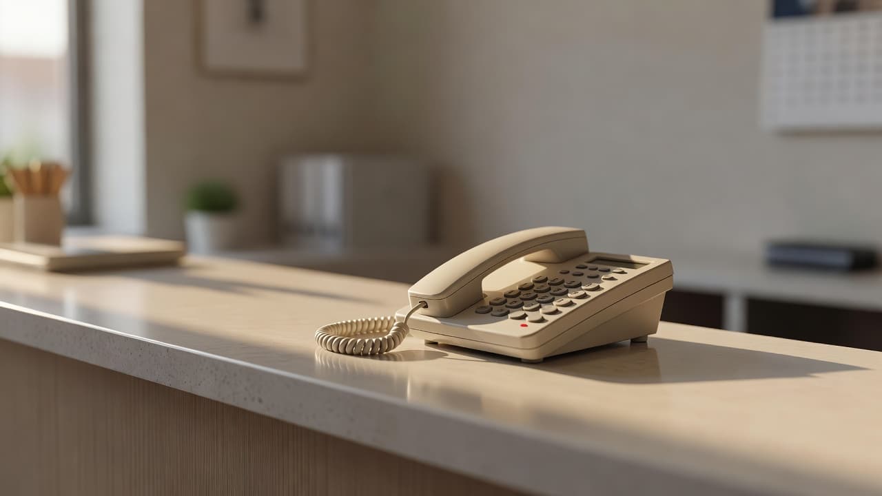 A ringing phone on a home-service company's front desk